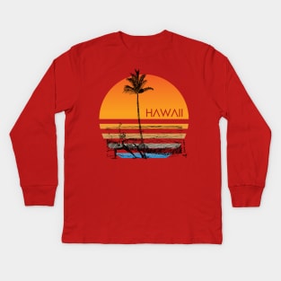 Kona Reef Hawaii Happy Yoga Kids Long Sleeve T-Shirt